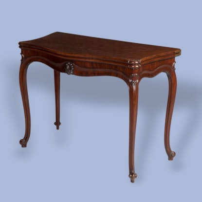 A Good Georgian Card Table in the Hepplewhite French Taste